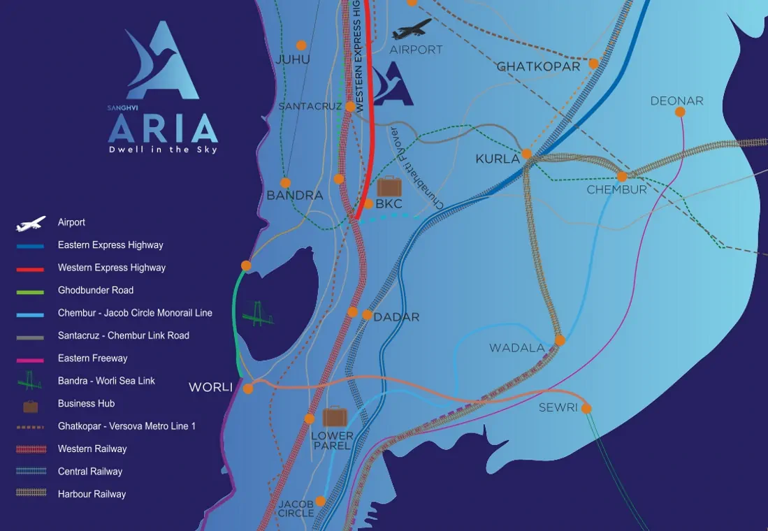 Location Plan of Sanghvi Aria